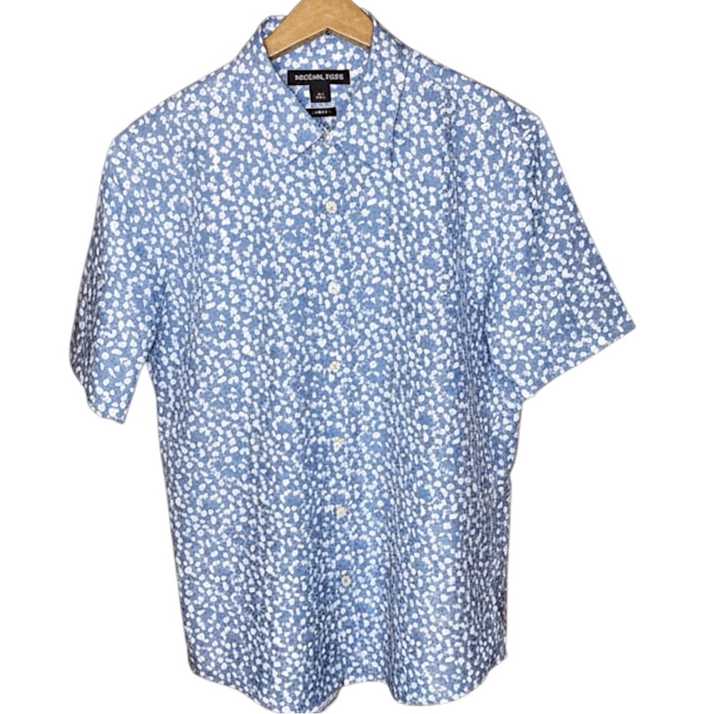Michael Kors | Men’s Cornflower Blue Floral Print Shirt M